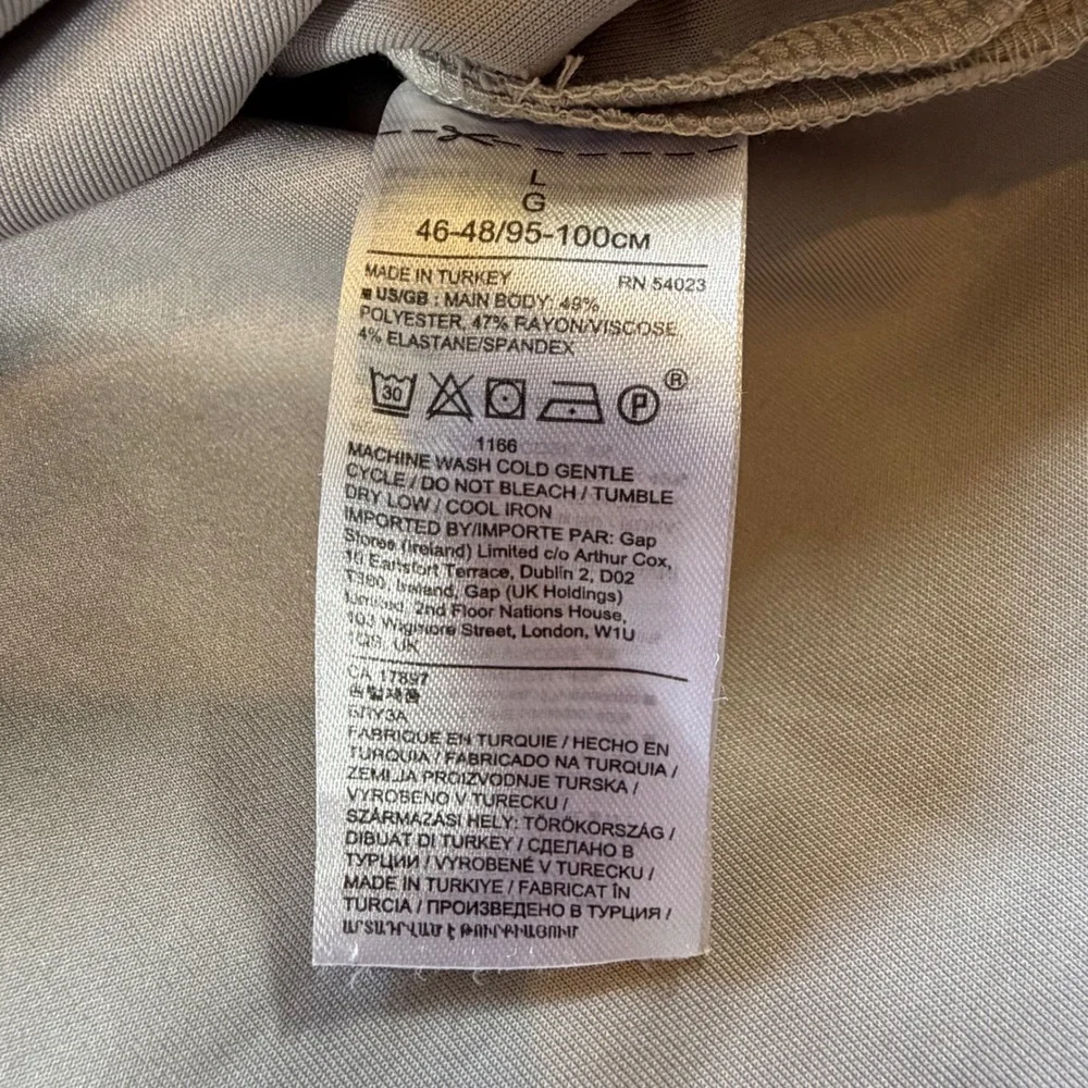 Banana Republic Mens Mock Neck Scuba Sweatshirt Gray Large Relaxed Fit Pullover